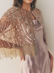 Rose Gold Embellished Cape - Image 5 of 8