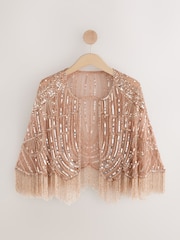 Rose Gold Embellished Cape - Image 6 of 8