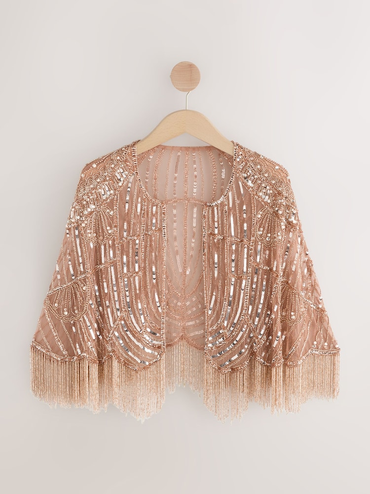 Buy Rose Gold Embellished Cape from Next Ireland