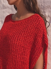 Red Slouchy Knit Tank - Image 5 of 8