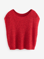 Red Slouchy Knit Tank - Image 6 of 8