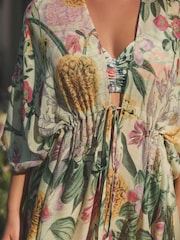 Floral Kew Collection Tie Waist Kimono - Image 6 of 9
