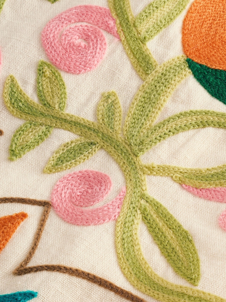 Bright Floral Print Embroidered Cropped Waistcoat - Image 10 of 10
