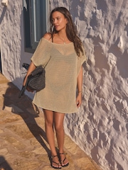 Gold Knitted Cover-Up - Image 1 of 8
