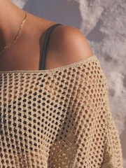 Gold Knitted Cover-Up - Image 4 of 8