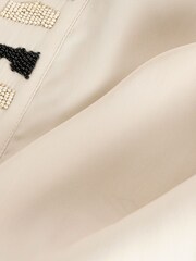 Embroidered Palm Longline Kimono Cover-Up - Image 11 of 12