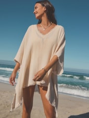 Pink Double Cloth 100% Cotton Cover-Up - Image 1 of 6