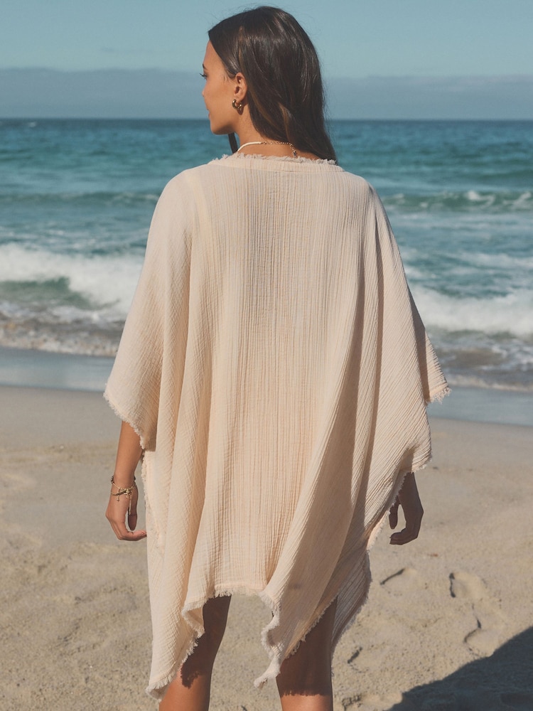 Pink Double Cloth 100% Cotton Cover-Up - Image 4 of 6