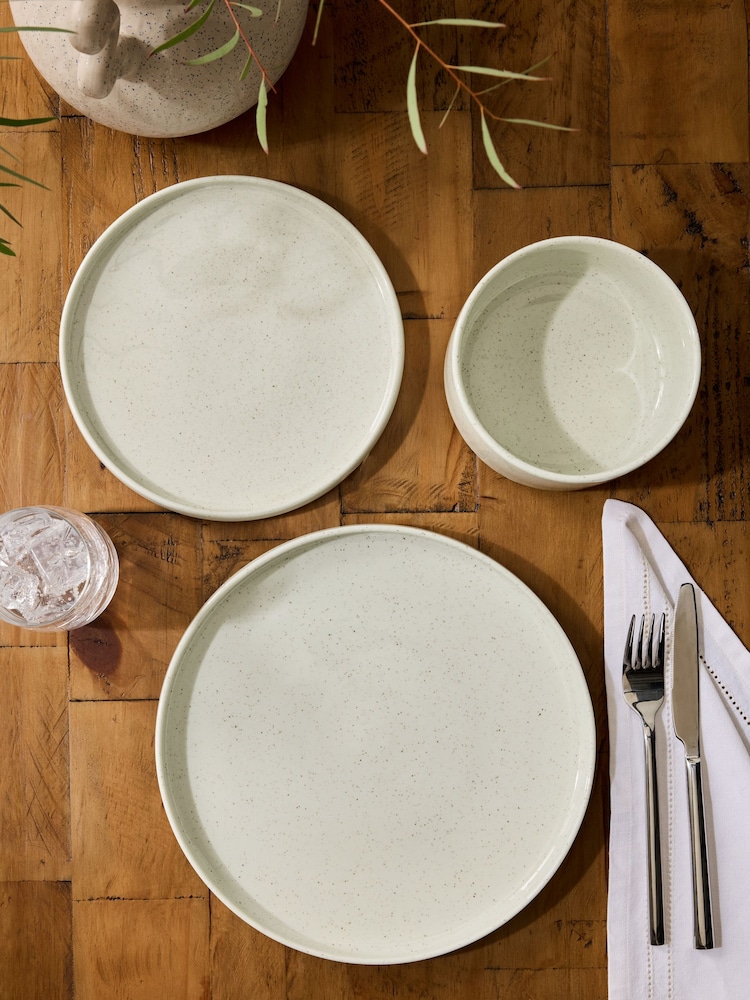 12 Piece Natural Cream Hayden Dinner Set - Image 2 of 4