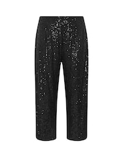 Evans Sequin Wide Leg Black Trousers - Image 7 of 7