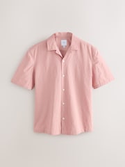 Pink Textured Short Sleeve Shirt - Image 5 of 7