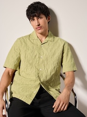 Green Textured Short Sleeve Shirt - Image 1 of 8
