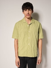 Green Textured Short Sleeve Shirt - Image 2 of 8