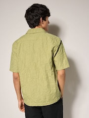 Green Textured Short Sleeve Shirt - Image 4 of 8