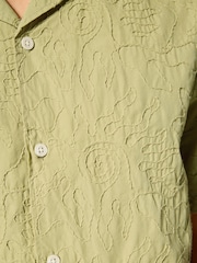 Green Textured Short Sleeve Shirt - Image 5 of 8