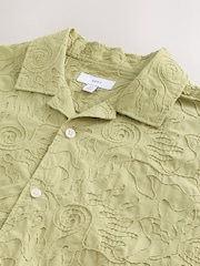 Green Textured Short Sleeve Shirt - Image 8 of 8