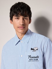 Blue Snoopy Printed Short Sleeve Shirt - Image 4 of 9