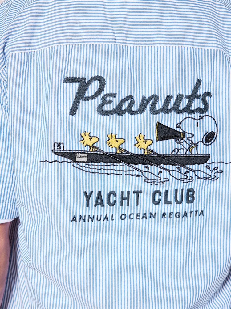 Blue Snoopy Printed Short Sleeve Shirt - Image 5 of 9