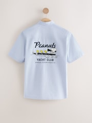 Blue Snoopy Printed Short Sleeve Shirt - Image 7 of 9