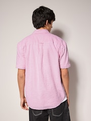Pink Stripe Seersucker Short Sleeve Shirt - Image 3 of 8