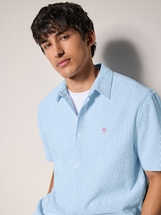 Blue Stripe Seersucker Short Sleeve Shirt - Image 1 of 8