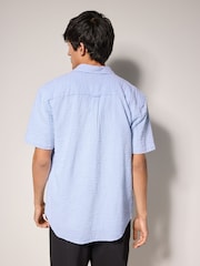 Blue Stripe Seersucker Short Sleeve Shirt - Image 3 of 8