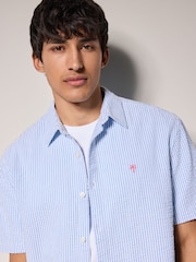Blue Stripe Seersucker Short Sleeve Shirt - Image 5 of 8