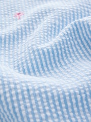 Blue Stripe Seersucker Short Sleeve Shirt - Image 8 of 8