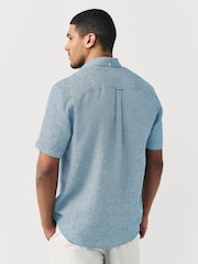 Multi Cotton Linen Blend Short Sleeve Shirt Multipack - Image 6 of 12