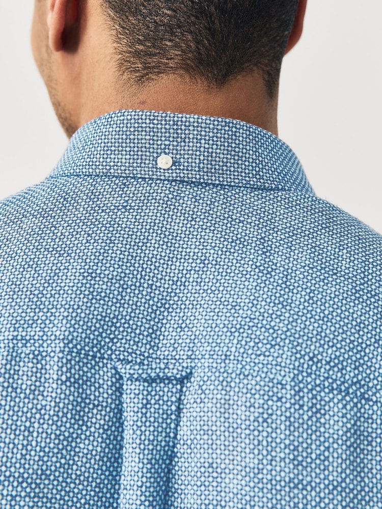 Multi Cotton Linen Blend Short Sleeve Shirt Multipack - Image 7 of 12