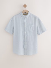 Multi Cotton Linen Blend Short Sleeve Shirt Multipack - Image 9 of 12