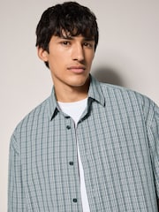 Black & White Edit Micro Check Short Sleeve Shirt - Image 1 of 8