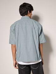 Black & White Edit Micro Check Short Sleeve Shirt - Image 3 of 8