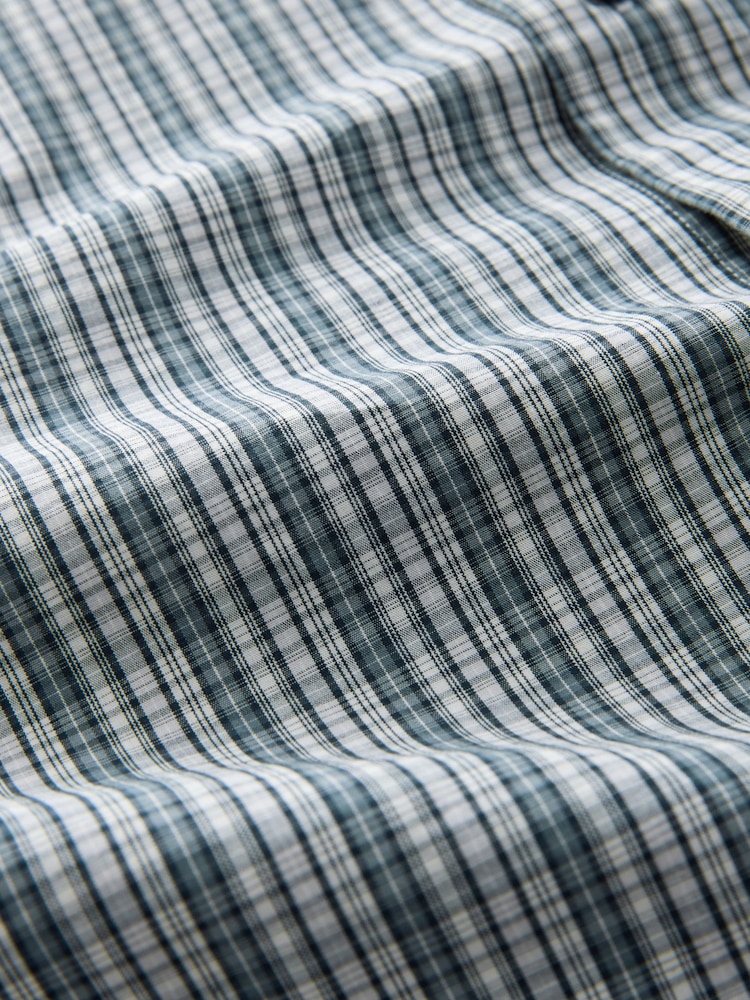Black & White Edit Micro Check Short Sleeve Shirt - Image 7 of 8
