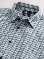 Black & White Edit Micro Check Short Sleeve Shirt - Image 8 of 8