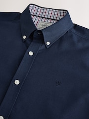 Navy Blue Stretch Oxford Short Sleeve Shirt - Image 6 of 7
