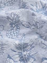 Blue Jacquard Printed Short Sleeve Shirt - Image 6 of 7