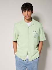 Green Snoopy Printed Short Sleeve Shirt - Image 2 of 10
