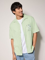 Green Snoopy Printed Short Sleeve Shirt - Image 4 of 10