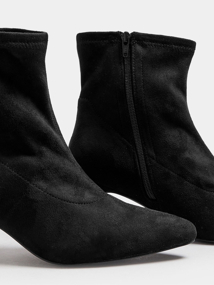 Yours Curve Black Extra-Wide Fit Pointed Heel Ankle Boots - Image 5 of 5