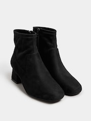 Yours Curve Black Extra-Wide Fit Block Heel Stretch Boots - Image 1 of 4