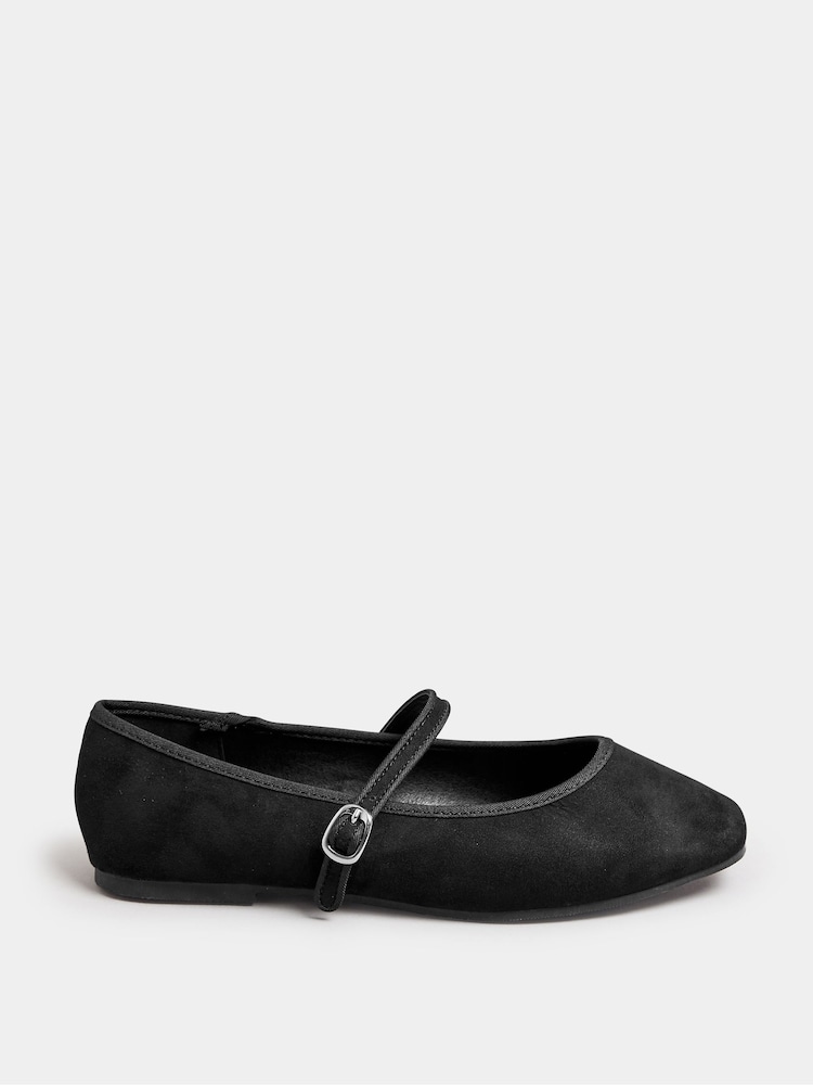 Yours Curve Black Extra-Wide Fit Mary Jane Shoes - Image 3 of 5
