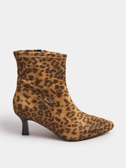 Marrón - Yours Curve Extra-Wide Fit Pointed Heel Ankle Boots - Imagen 2 de 5
