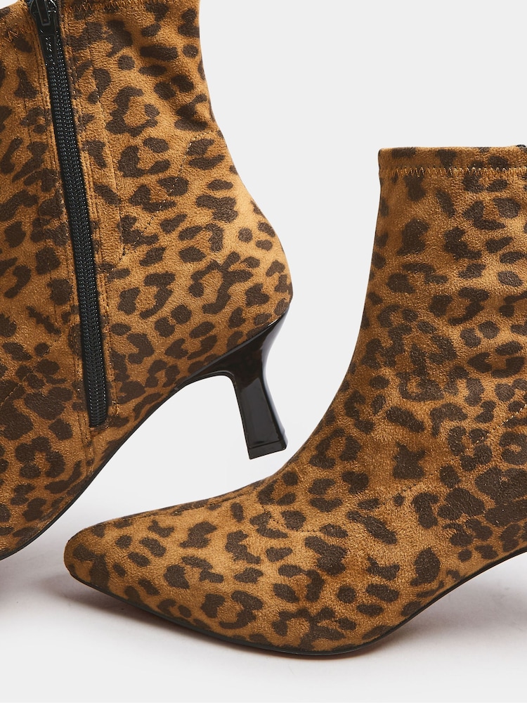 Marrón - Yours Curve Extra-Wide Fit Pointed Heel Ankle Boots - Imagen 5 de 5
