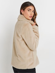 Long Tall Sally Natural Faux Fur Coat - Image 4 of 5