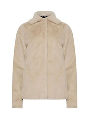 Long Tall Sally Natural Faux Fur Coat - Image 5 of 5