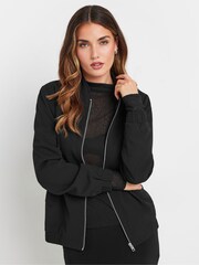 Long Tall Sally Black Scuba Bomber Jacket - Image 2 of 6