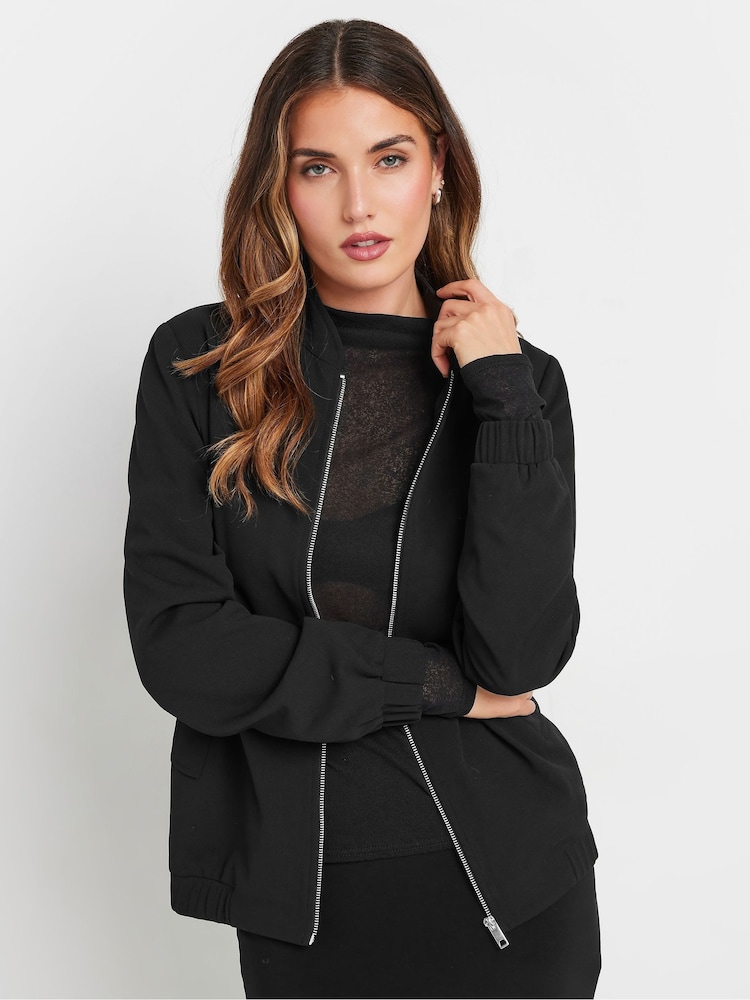Long Tall Sally Black Scuba Bomber Jacket - Image 2 of 6