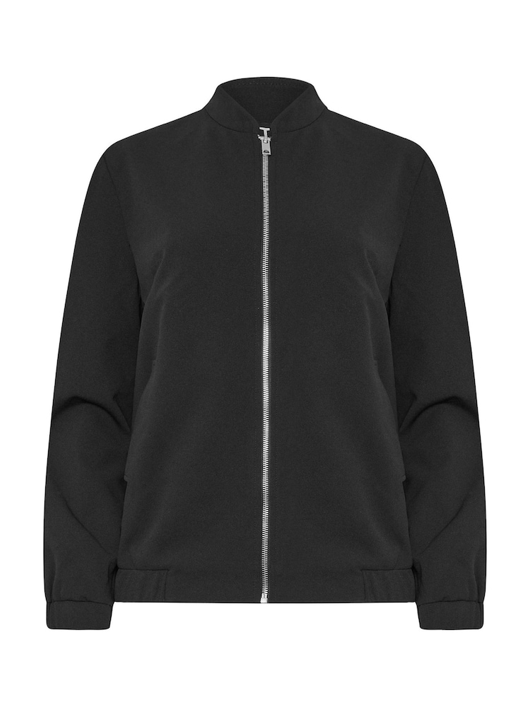 Long Tall Sally Black Scuba Bomber Jacket - Image 6 of 6