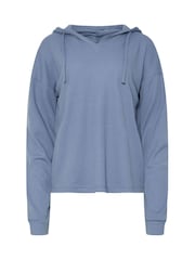 Long Tall Sally Blue Lounge Waffle Hoodie - Image 5 of 5